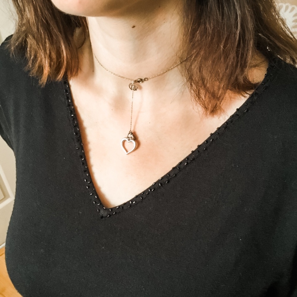 Takeout Black Beaded V-Neck Sweater 2X EUC